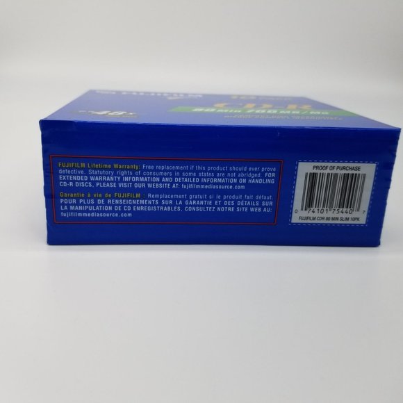 Fujifilm Recordable CD-R 80 Min 700mb Slim Compact Disc Pack of 10 NEW - Picture 6 of 7